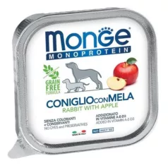   Monge Dog Monoprotein Fruits Paté cu carne de iepure și măr 150g