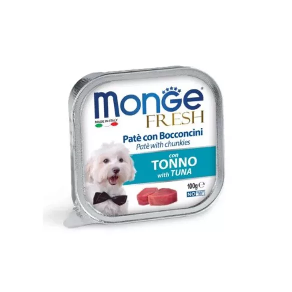 Monge Dog Fresh Paté & Chunkies cu ton proaspăt 100g