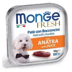 Monge Dog Fresh Paté & Chunkies cu rata 100g