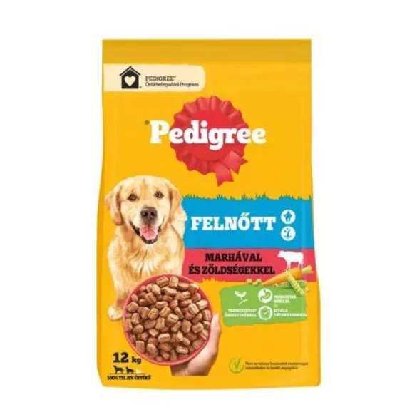 Pedigree hrană uscată pentru câini cu vită și legume 12kg