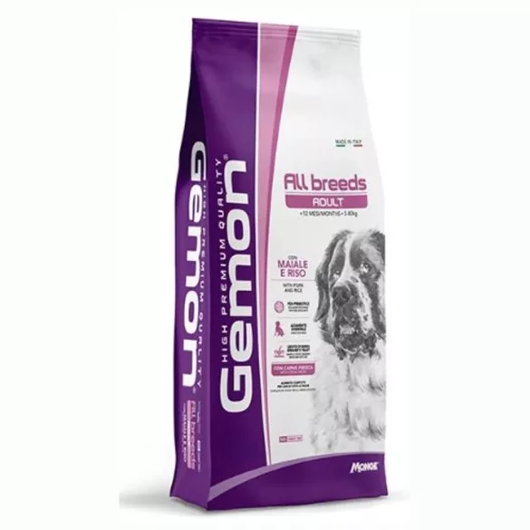 Gemon Dog Adult hrană pentru câini cu porc și orez 20 kg