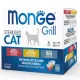 Monge Cat Grill Multibox Steril vițel–cocoș–păstrăv 12x85g