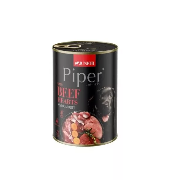 Piper Junior conservă pentru câini beef heart și carrot 400 g