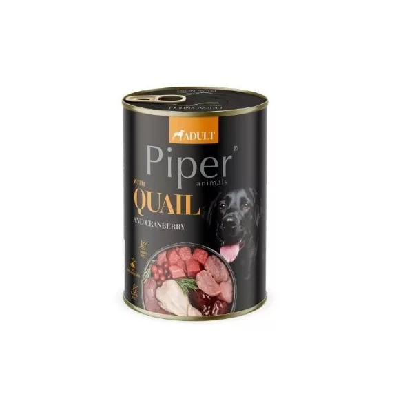Piper adult conservă pentru câini quail și cranberry 400 g