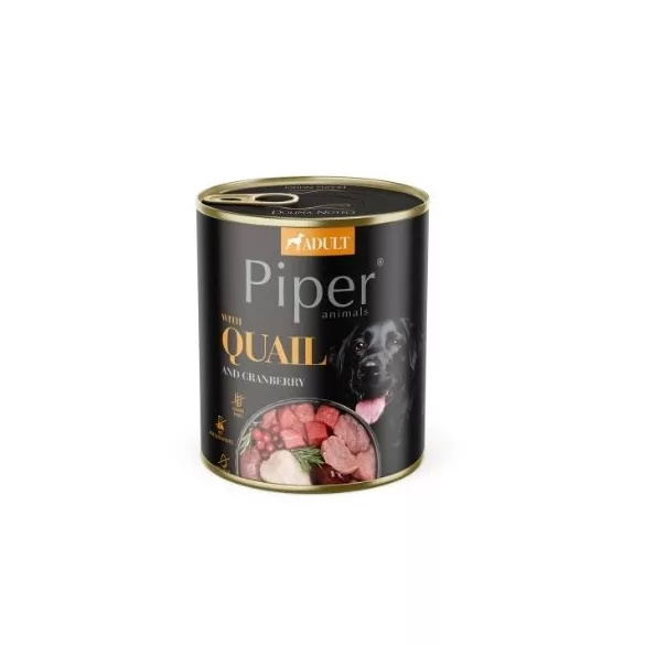 Piper adult conservă pentru câini quail și cranberry 800 g