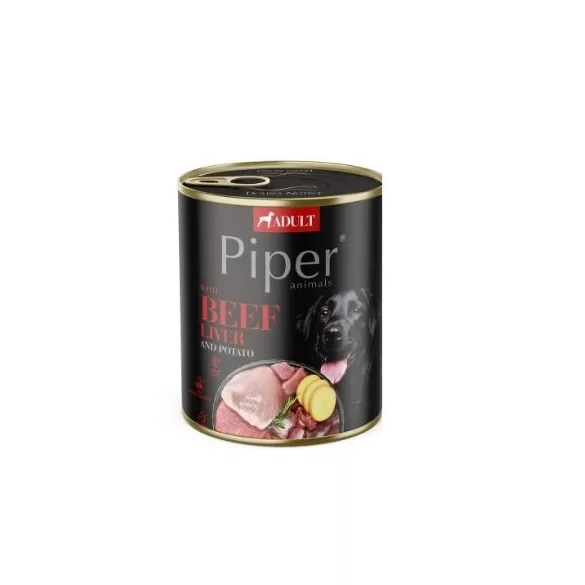 Piper adult conservă pentru câini beef liver și potato 800 g