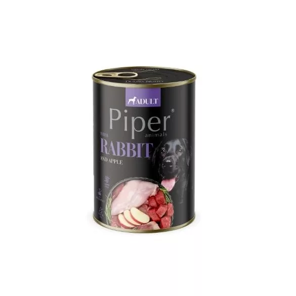 Piper adult conservă pentru câini rabbit și apple 400 g