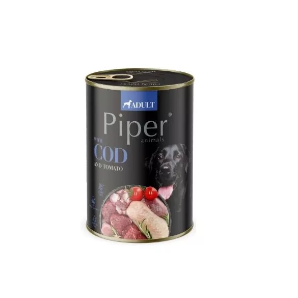 Piper adult conservă pentru câini cod și tomato 400 g