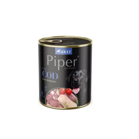 Piper adult conservă pentru câini cod și tomato 800 g