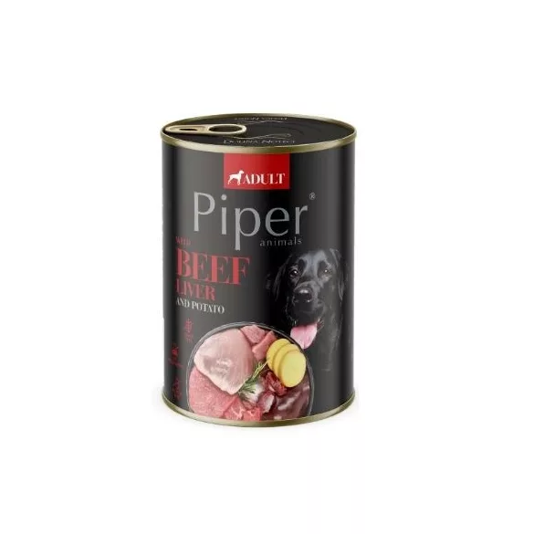 Piper adult conservă pentru câini beef liver și potato 400 g