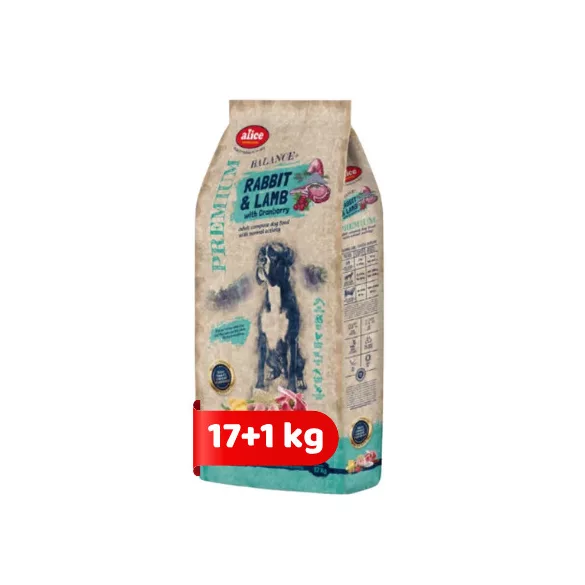 Alice PROFESSIONAL Adult Balance Rabbit&Lamb with cranberry 17 kg+1 kg