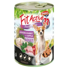   Panzi FitActive Adult Dog Conservă de gâscă, iepure și măr 415gr