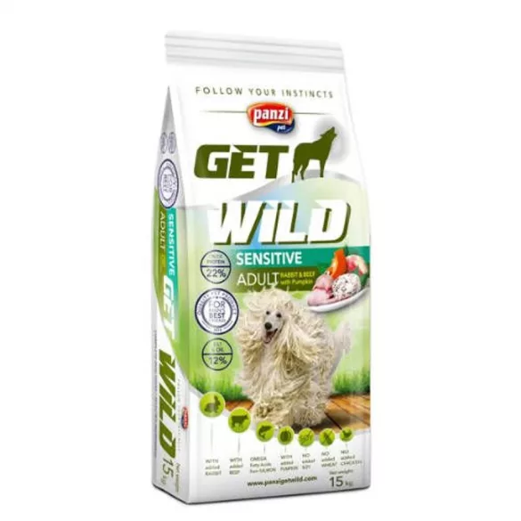 Panzi GetWild Adult Sensitive Iepure & Vită cu Dovleac 15 kg