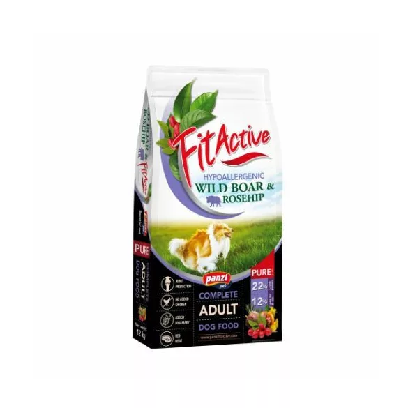 Panzi FitActive PURE Hypoallergenic Mistreț sălbatic - hrană uscată Rosehip 12kg