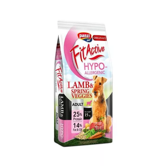 Panzi FitActive ORIGINALS Miel hipoalergenic și legume de primăvară pentru adulți 15kg