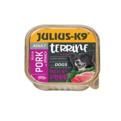   Julius-K9 Dog Terrine Adult Pork&Spinach hrană umedă (pork, spinach) 150 g