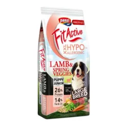   Panzi FitActive ORIGINALS Puppy & Junior Rase Mari Hipoalergenic Miel & Legume de Primăvară 15 kg