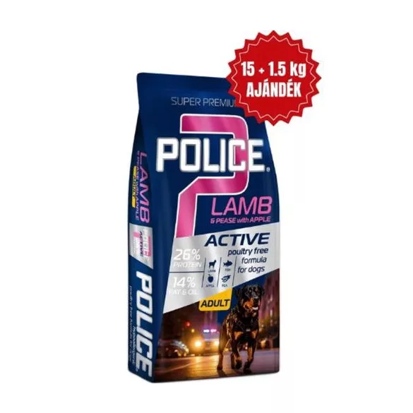 Police Adult Hypoallergenic Lamb&Pease with Apple (lamb, pea, apple) 15+1,5 kg