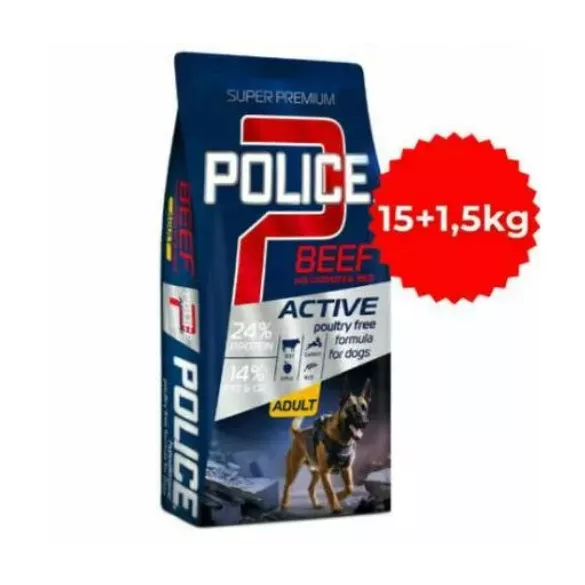 Police Adult Hypoallergenic Beef with Carrots&Rice (beef, carrot, rice) 15+1,5 kg