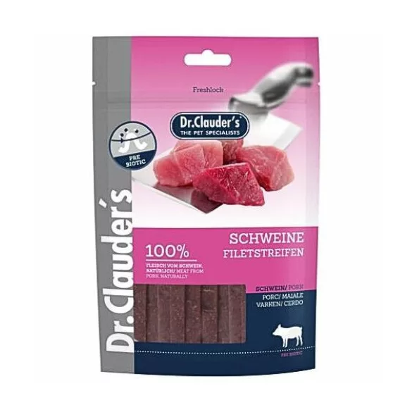 Dr. Clauders Dog Treat Stripes Small Pork strips 80g