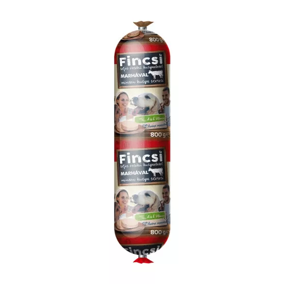 Fincsi salam de câine cu beef 800 g