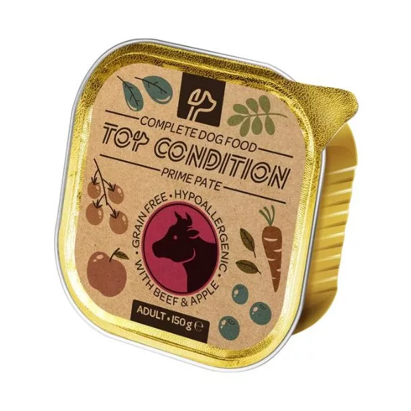 Top Condition tăviță hrană pentru câini beef-apple 150 g