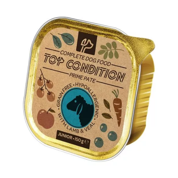 Top Condition tăviță hrană pentru câini junior lamb-veal 150 g