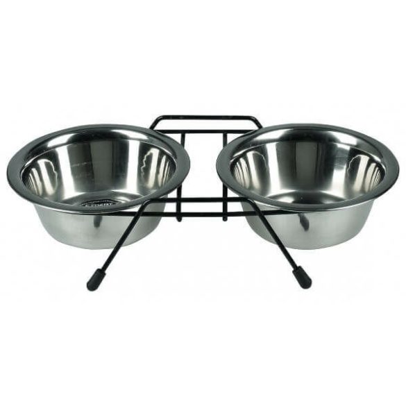 Tatrapet Pet Expert Pet Expert Bol dublu din oțel inoxidabil cu suport