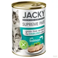 Jacky steril conservă pisică pate somon 400g