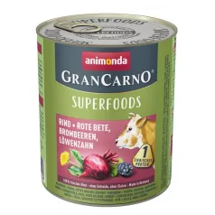   Animonda GranCarno Adult (superalimente) carne de vită, sfeclă roșie, mure, păpădie 800g