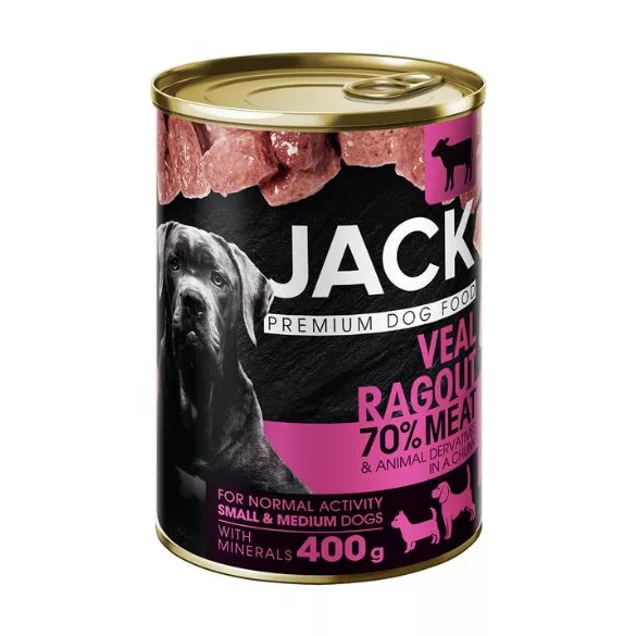 Jack câine conservă ragout with veal 400 g
