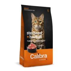   Calibra Cat EXPERT+ Adult Sterilised & Hairball hrană pentru pisici 1,5kg