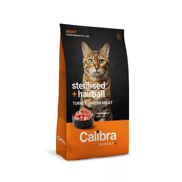Calibra Cat EXPERT+ Adult Sterilised & Hairball hrană pentru pisici 1,5kg
