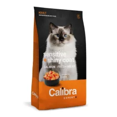   Calibra Cat EXPERT+ Adult Sensitive & Shiny coat hrană pentru pisici 1,5kg