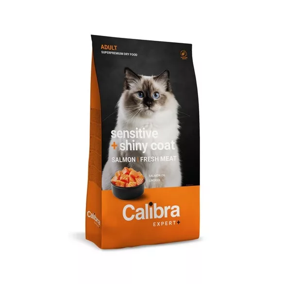 Calibra Cat EXPERT+ Adult Sensitive & Shiny coat hrană pentru pisici 6kg