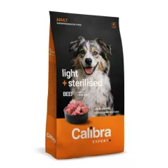   Calibra Dog EXPERT+ Adult Light & Sterilised Beef hrană pentru câini 2 kg