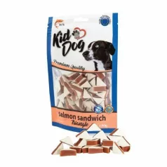   KidDog Sandviș cu somon și cod, Triunghiular Reward Bite 80g