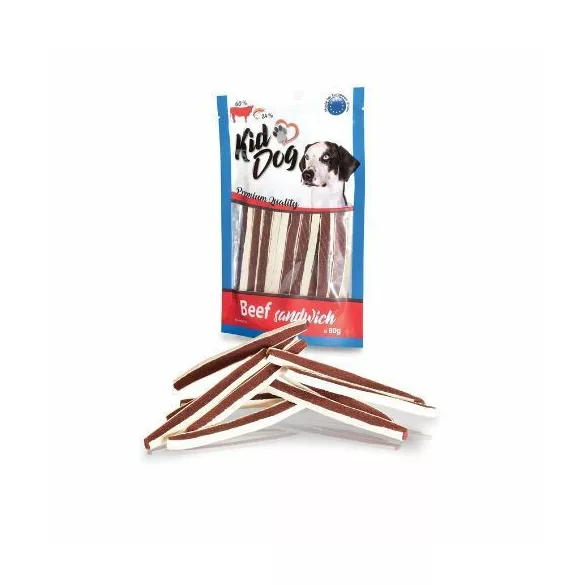 KidDog Sandwich de vită cu cod zidul recompensei 80g