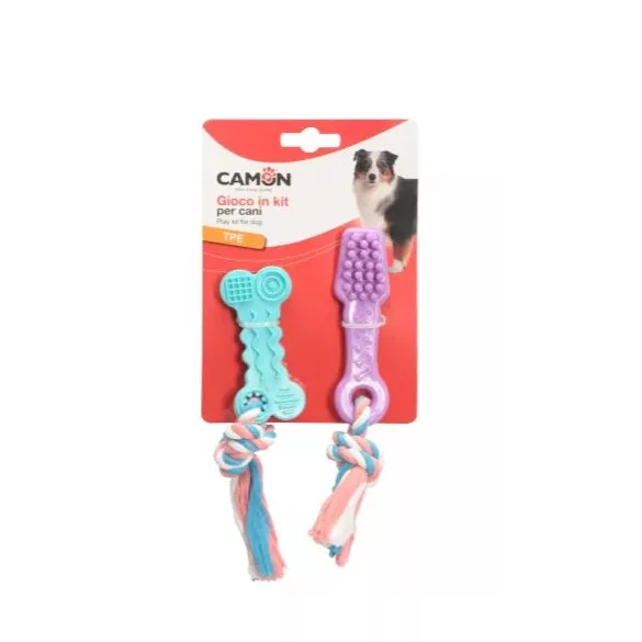 Camon TPE cu sfoară jucărie os și periuță dinți kb 10cm
