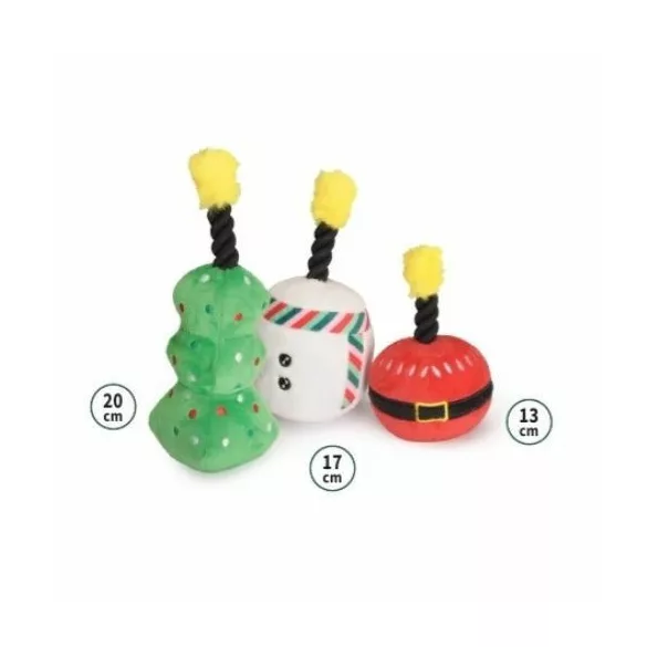 Camon Whistling Xmas Candle Plush Toy pentru câini 13-20cm