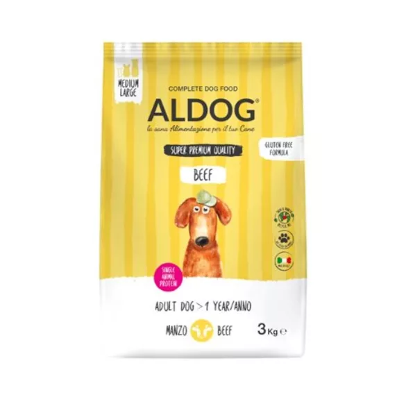 Aldog Adult Medium Large Beef hrană pentru câini 3 kg