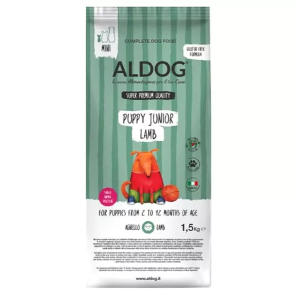 Aldog Puppy-Junior Mini Lamb hrană pentru căței 15 kg