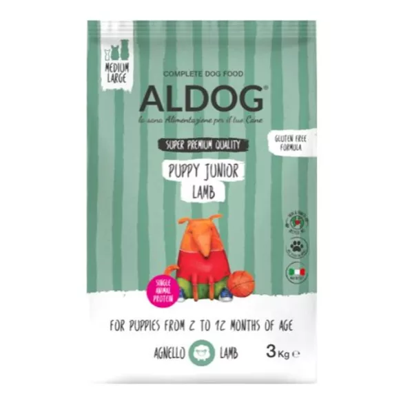 Aldog Puppy-Junior Medium Large Lamb hrană pentru căței 3 kg