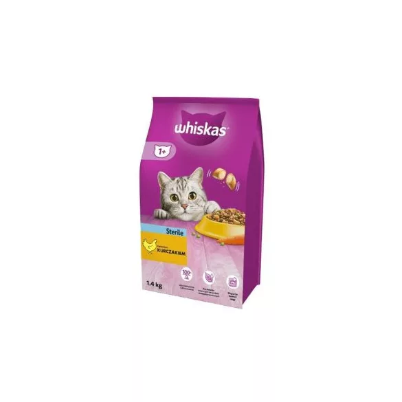 Whiskas hrană uscată pentru pisici Sterile pui Sterile 1,4kg 