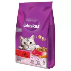 Whiskas hrană uscată pentru pisici Beef 1,4kg