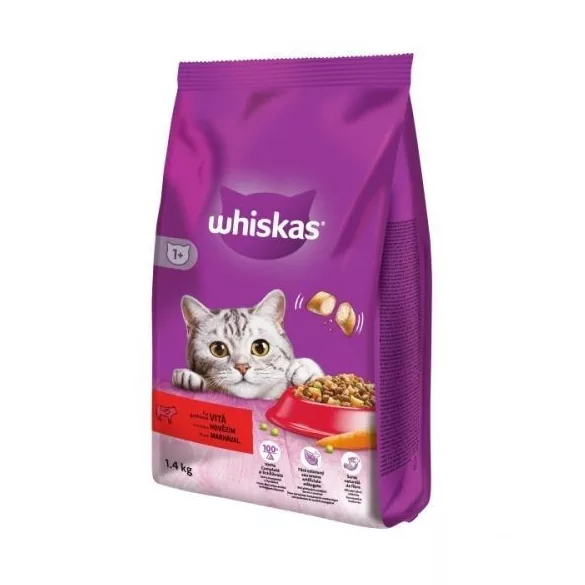 Whiskas hrană uscată pentru pisici Beef 1,4kg