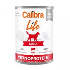 Calibra Dog Life Adult Beef cu morcovi conservă 400g
