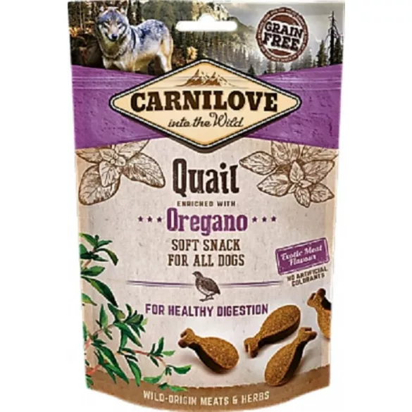Carnilove Dog Semi Moist Quail și Oregano 200 g