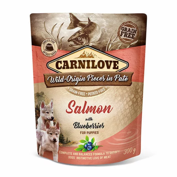 Carnilove Dog Puppy Pouch Paté - somon cu afine 300 g