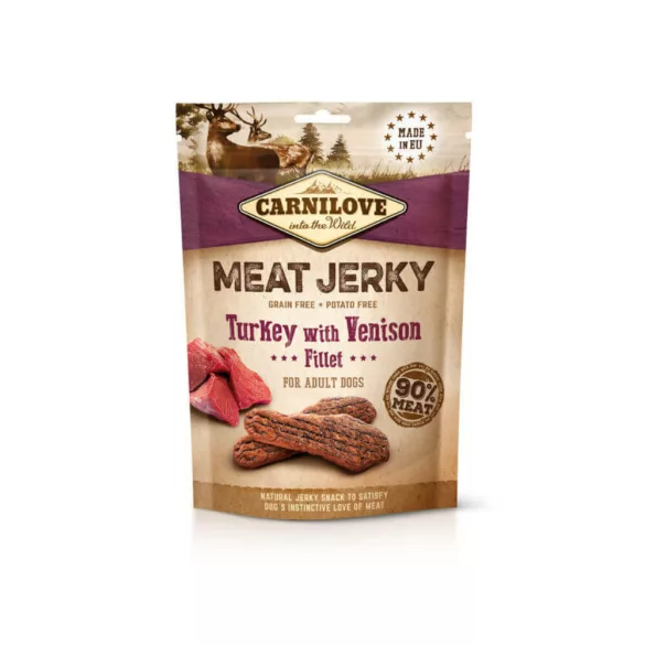 Carnilove Jerky Snack Turcia cu file de vânat 100g